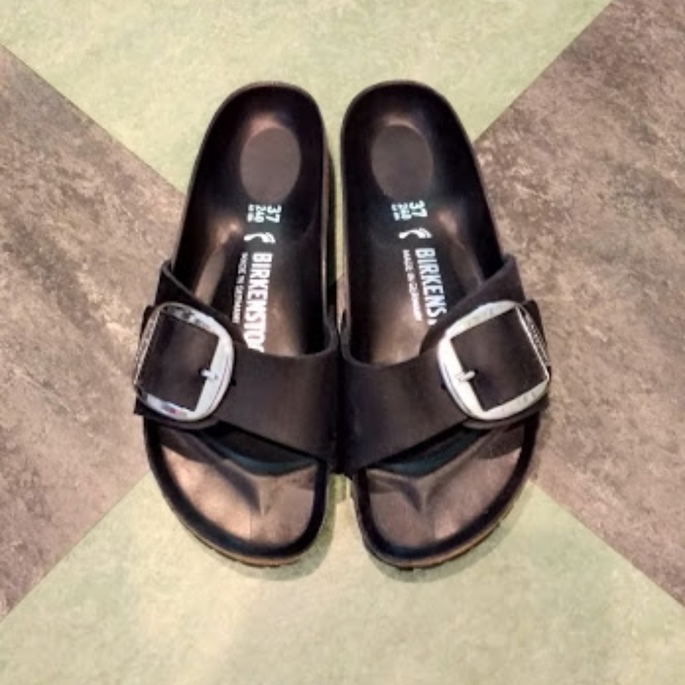 Black Birkenstock Madrid Slide